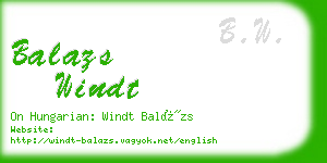 balazs windt business card